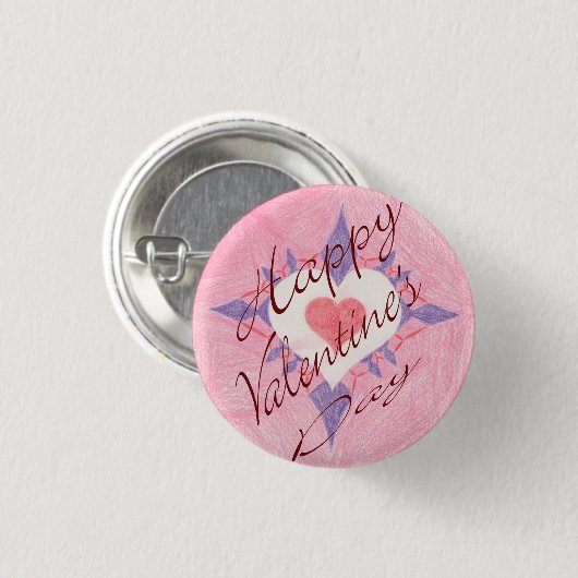 Valentinstag Button (Vorne & Hinten)