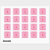 Valentinstag Candle Quadratischer Aufkleber (Blatt)