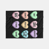 Valentinstag Candy Heart Bodybuilding Fitness Co Fleecedecke (Vorderseite (Horizontal))