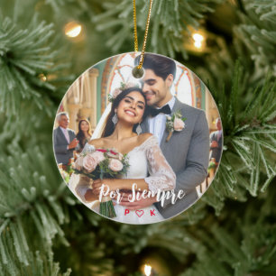 Valentinstag Candy Hearts Custom Foto Spanisch Keramik Ornament