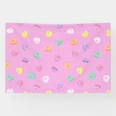 Valentinstag Candy Hearts Pattern Banner (Horizontal)