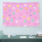 Valentinstag Candy Hearts Pattern Banner (Messe)