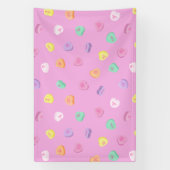 Valentinstag Candy Hearts Pattern Banner (Vertikal)