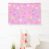 Valentinstag Candy Hearts Pattern Banner (InSitu)