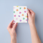 Valentinstag Candy Hearts Pattern Flyer (Gruppe)