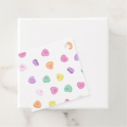Valentinstag Candy Hearts Pattern Geschenkanhänger (Beispiel)