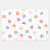 Valentinstag Candy Hearts Pattern Geschenkpapier Set (Vorderseite 2)