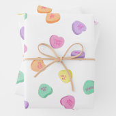 Valentinstag Candy Hearts Pattern Geschenkpapier Set (Beispiel)