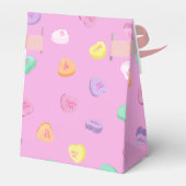 Valentinstag Candy Hearts Pattern Geschenkschachtel (Rückseite)