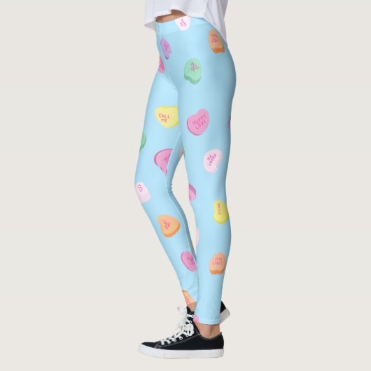 Valentinstag Candy Hearts Pattern Leggings (Links)