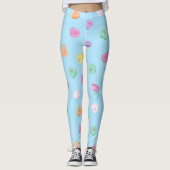 Valentinstag Candy Hearts Pattern Leggings (Vorderseite)