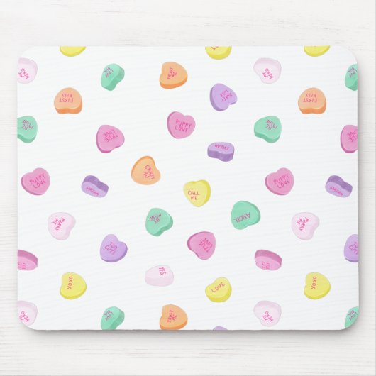 Valentinstag Candy Hearts Pattern Mousepad (Vorne)