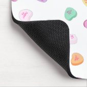Valentinstag Candy Hearts Pattern Mousepad (Ecke)