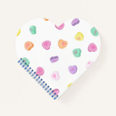 Valentinstag Candy Hearts Pattern Notizblock (Vorderseite)