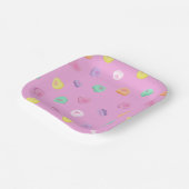 Valentinstag Candy Hearts Pattern Pappteller (Gewinkelt)