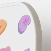 Valentinstag Candy Hearts Pattern Pickleball Schläger (Linke Seite)