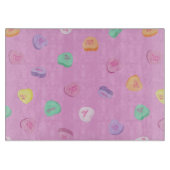 Valentinstag Candy Hearts Pattern Schneidebrett (Vorderseite)