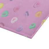 Valentinstag Candy Hearts Pattern Schneidebrett (Ecke)