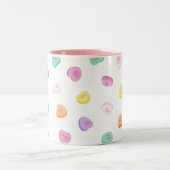Valentinstag Candy Hearts Pattern Zweifarbige Tasse (Mittel)