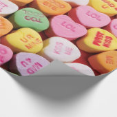 Valentinstag Candy Hearts Wrapping Paper Geschenkpapier (Ecke)