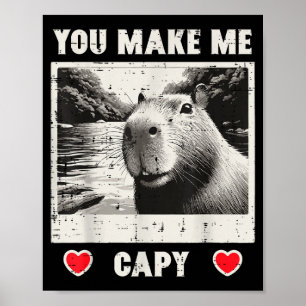 Valentinstag Capybara Selfie Mach Mich Capy Männer Poster