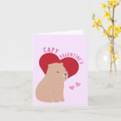 Valentinstag Capybara Valentinenkarte Karte (Gelbe Blume)