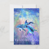 Valentinstag Card Dolphin Couple Liebe Karte (Rückseite)