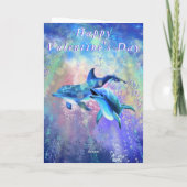 Valentinstag Card Dolphin Couple - Romantisch Karte (Rückseite)