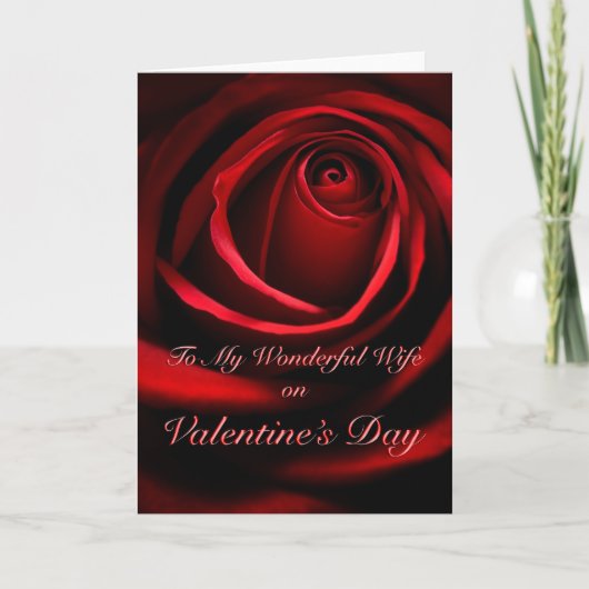 Valentinstag Card für Ihre Ehefrau. Feiertagskarte (Vorderseite)