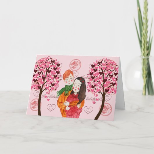 Valentinstag Card für Sweetheart mit Paar Karte (Vorderseite)