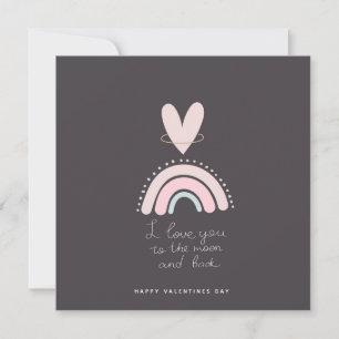 Valentinstag Card I Liebe Sie zum Mond und zurück Feiertagskarte