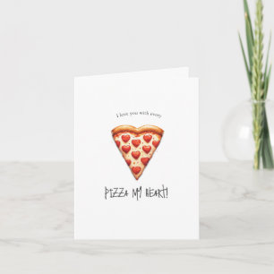 Valentinstag Card mit Heft Pizza Slice Karte