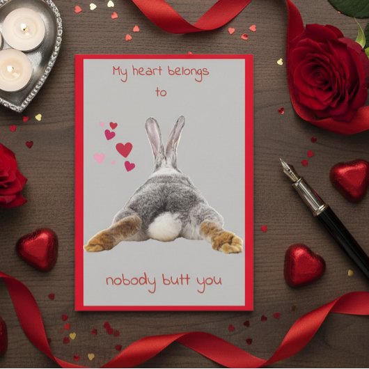 Valentinstag Card Niedlich Sonniger Hintern Feiertagskarte