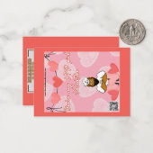 Valentinstag Card Nr. 7 Mitteilungskarte (Vorderseite/Rückseite Beispiel)