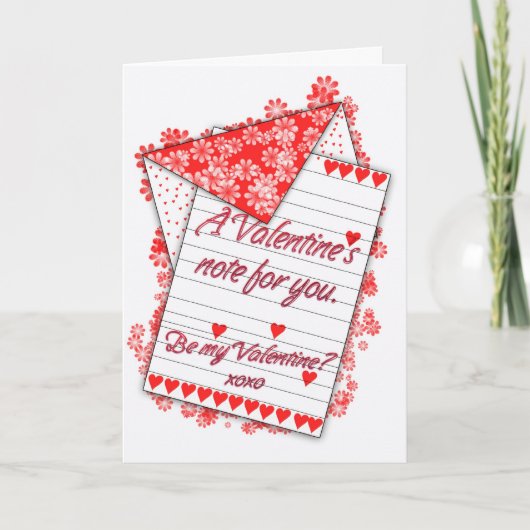 Valentinstag Card, Seid mein Valentin? Feiertagskarte (Vorderseite)