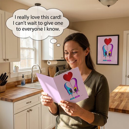 Valentinstag-Cartoon-Charakter Feiertagskarte