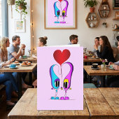 Valentinstag-Cartoon-Charakter Feiertagskarte