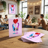 Valentinstag-Cartoon-Charakter Feiertagskarte