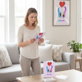 Valentinstag-Cartoon-Charakter Feiertagskarte