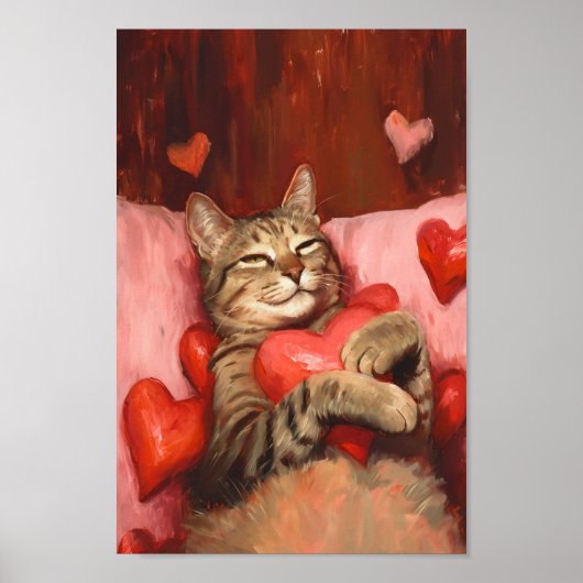 Valentinstag Cat Poster (Vorne)