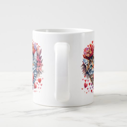 Valentinstag Cat Tasse (Rückseite)