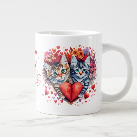 Valentinstag Cat Tasse (Rechts)