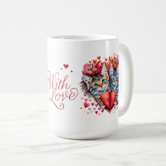 Valentinstag Cat Tasse (VorderseiteRechts)