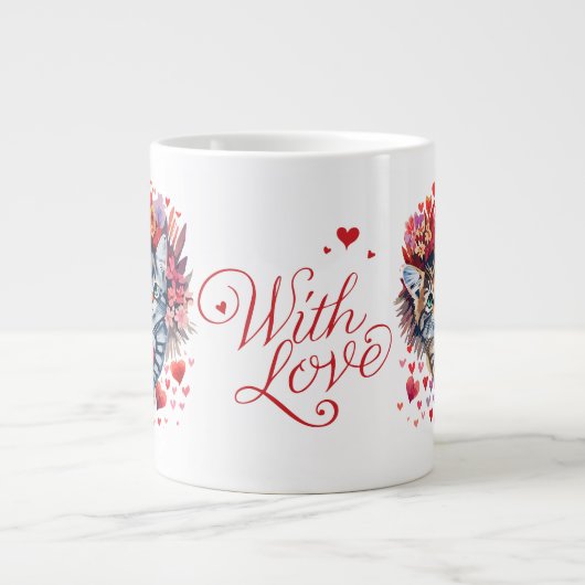 Valentinstag Cat Tasse (Vorderseite)