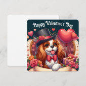 Valentinstag - Cavalier King Charles 2 - Karte (Vorne/Hinten)