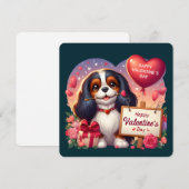Valentinstag - Cavalier King Charles 5 - Karte (Vorne/Hinten)