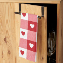 Valentinstag Charmantes Rot-Weiß-Karo-Herz