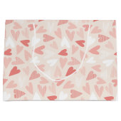 Valentinstag Chic Pink Herz Große Geschenktüte (Vorderseite)