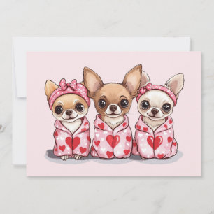 Valentinstag Chihuahua Dogs Feiertagskarte