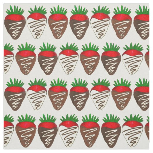 Valentinstag Chocolate Covered Strawberry Berry Stoff (Muster)